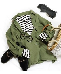 Tiffee SELECT | ゆったりシルエット厚手チノドルマンシャツアウター(シャツ/ブラウス)