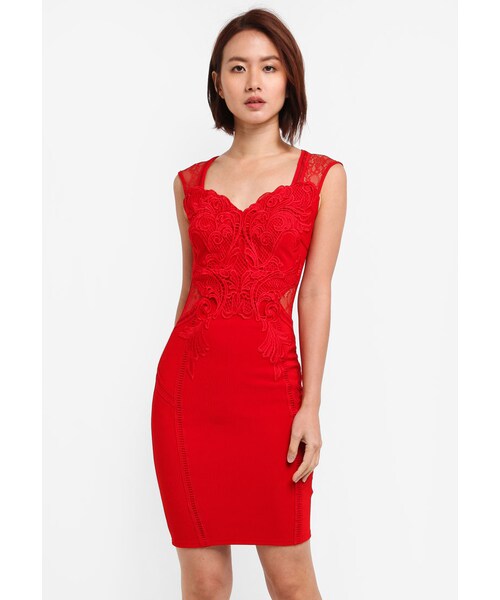 lipsy appliqué bodycon dress