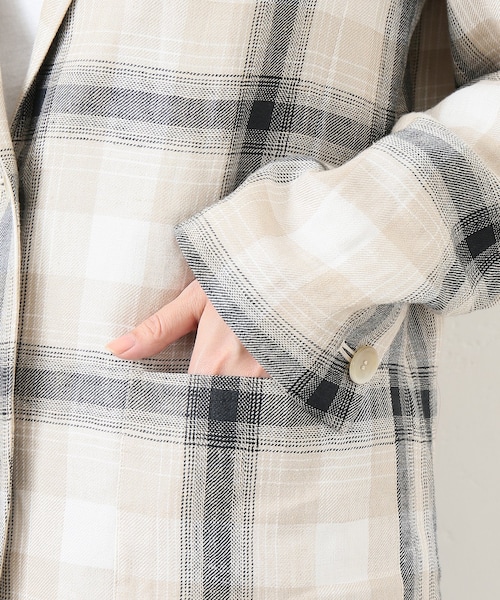 FRAMeWORK（フレームワーク）の「リネンチェックジャケット◇（）」 - WEAR