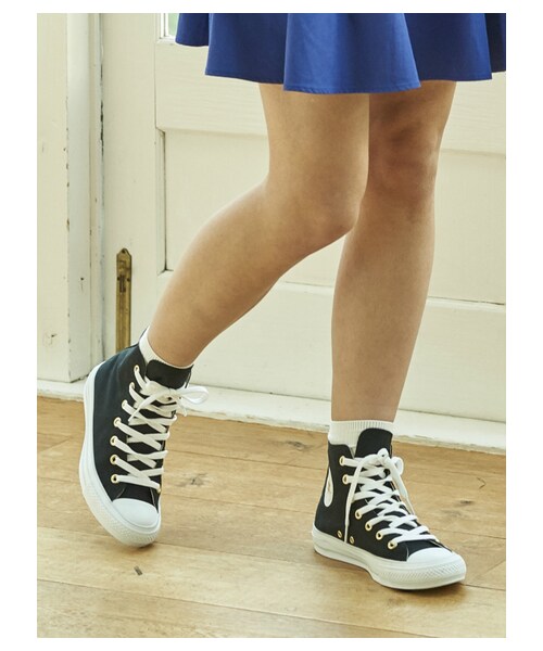 earth music&ecology(アースミュージックアンドエコロジー)の「CONVERSE×earth ALL STAR ハイカットスニーカー(シューズ・ホワイト/ライトグレー/ブラック・5cm/23cm/24cm)」の3枚目の写真