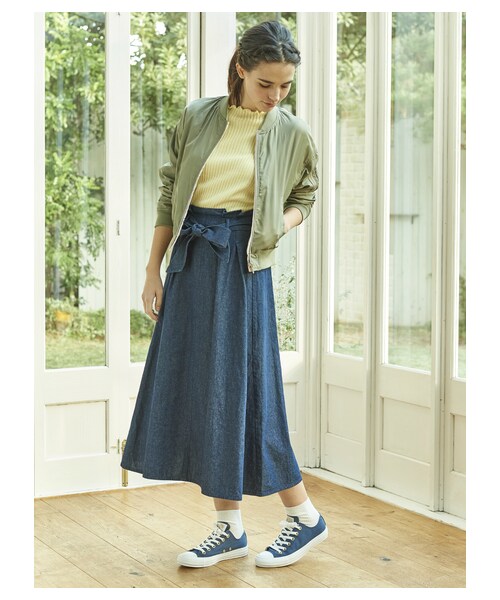 earth music&ecology(アースミュージックアンドエコロジー)の「CONVERSE×earth ALL STAR スニーカー(シューズ・アイボリー/ライトグレー/ネイビー・5cm/23cm/24cm)」の4枚目の写真