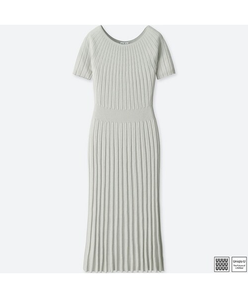 UNIQLO（ユニクロ）の「3Dクルーネックバルーンワンピース（半袖）（ワンピース・レディース・NAVY 69/BLACK 09/LIGHT GRAY 02/YELLOW 42・XL/L/M/S）」の3枚目の写真