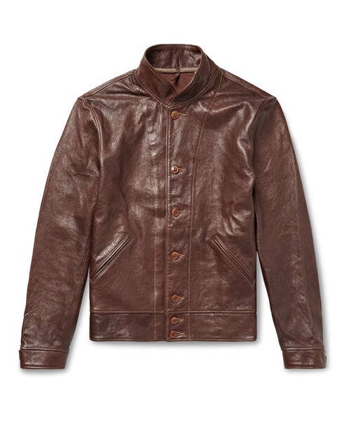 Levi's,Levi's Vintage Clothing Menlo Leather Cossack Jacket - WEAR