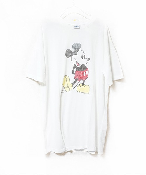 Tiffee SELECT（ティフィーセレクト）の「ヴィンテージ風ミッキープリントTシャツ（Tシャツ/カットソー・レディース・ブラック/ホワイト・M）」の3枚目の写真