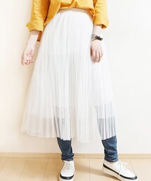 Tiffee SELECT | プリーツチュールロングスカート(スカート)