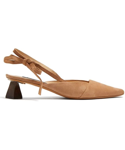JACQUEMUS(ジャックムス)の「JACQUEMUS Ornamental-heel suede JACQUEMUS(ジャックムス)の「JACQUEMUS Ornamental-heel suede