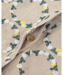 marble sud EMBコットンリネン コート ガクアジサイ 刺繍 marble sud EMBコットンリネン コート ガクアジサイ 刺繍