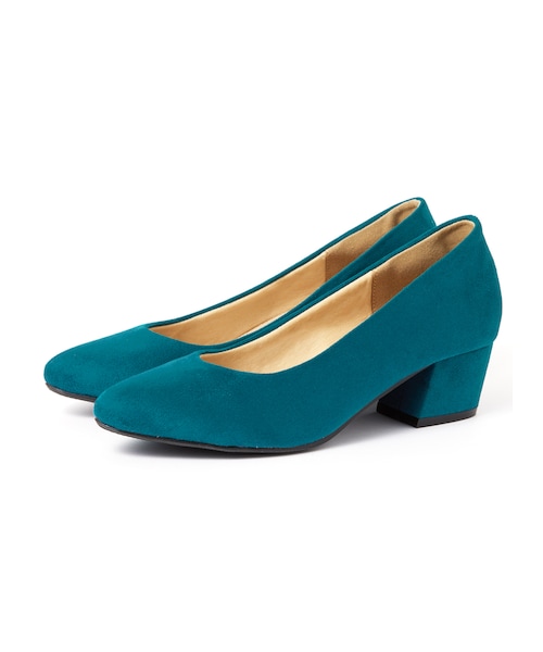 GRL(グレイル)の「低反発ポインテッドトゥ太ヒールスエードパンプス(パンプス・レディース・ベージュ/ブラック/レッド/ブルー/イエロー/ピンク/グリーン/グレー/アイボリー/ラベンダー/グレープ/パープル・24.5)」の4枚目の写真