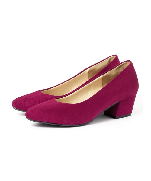 GRL(グレイル)の「低反発ポインテッドトゥ太ヒールスエードパンプス(パンプス・レディース・ベージュ/ブラック/レッド/ブルー/イエロー/ピンク/グリーン/グレー/アイボリー/ラベンダー/グレープ/パープル・24.5)」の7枚目の写真