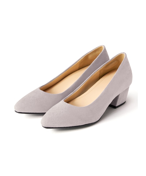 GRL(グレイル)の「低反発ポインテッドトゥ太ヒールスエードパンプス(パンプス・レディース・ベージュ/ブラック/レッド/ブルー/イエロー/ピンク/グリーン/グレー/アイボリー/ラベンダー/グレープ/パープル・24.5)」の12枚目の写真