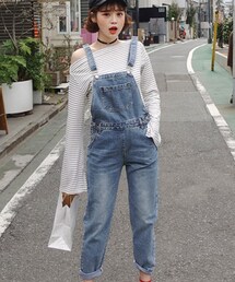 DHOLIC | ストレートデニムオールインワン(サロペット/オーバーオール)