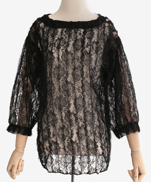 DHOLIC（ディーホリック）の「フローラルレースブラウス（シャツ/ブラウス・レディース・ベージュ/ホワイト/ブラック・FREE）」の3枚目の写真