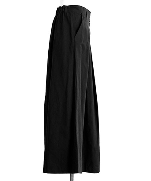 Tiffee SELECT（ティフィーセレクト）の「フロントボタンボックスプリーツチノロングスカート（スカート・レディース・ブラック/ベージュ・F）」の3枚目の写真