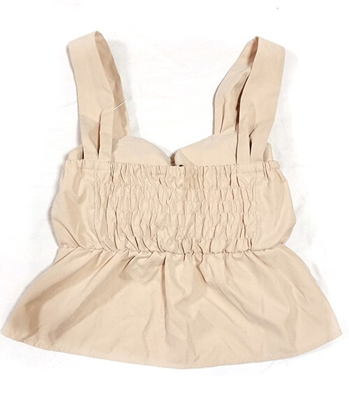 Tiffee SELECT（ティフィーセレクト）の「微光沢ピーチスキンリボンビスチェキャミソール（キャミソール・レディース・ブラック/ベージュ・M）」の9枚目の写真