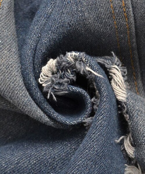 Tiffee SELECT（ティフィーセレクト）の「クラッシュ加工ダメージGジャンデニムジャケット（デニムジャケット・レディース・ブルー・F）」の4枚目の写真