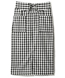 GRL | ウエストレースアップギンガムチェックタイトスカート(スカート)