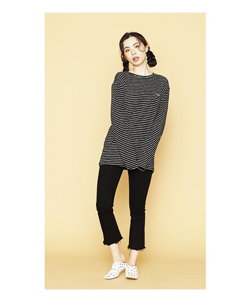 CHEER CLOSET(チアクローゼット)の「【るうこ】アンクルラッパパンツ(その他パンツ・レディース・ブラック・S/M)」の1枚目の写真