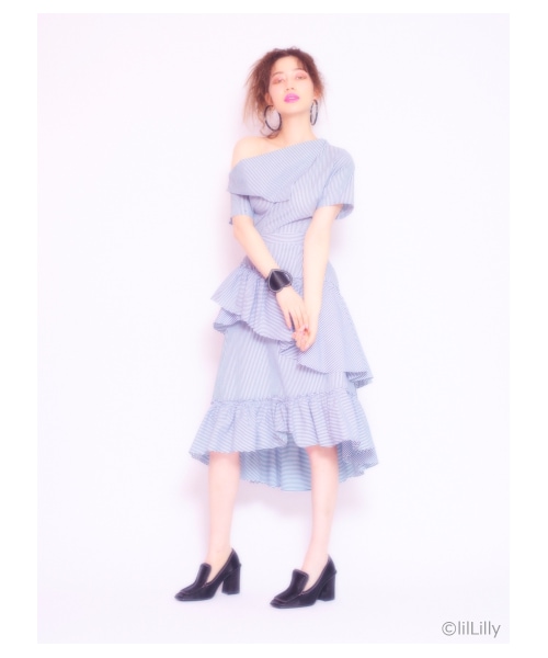 lilLilly（リルリリー）の「ストライプフリルスカート（）」 - WEAR