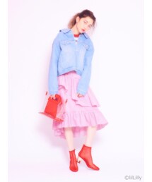 lilLilly（リルリリー）の「ストライプフリルスカート（）」 - WEAR