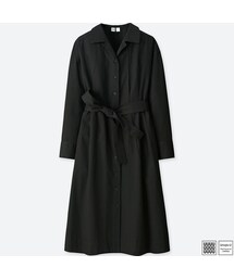 UNIQLO | コットンツイルシャツワンピース（長袖）(ワンピース)