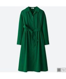 UNIQLO | コットンツイルシャツワンピース（長袖）(ワンピース)