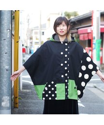 NIRAME.CO | スポンジぽんちょ　～モノトーン×緑～(ポンチョ)