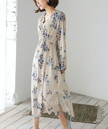 DHOLIC | バックタイフローラルロングワンピース(ワンピース)