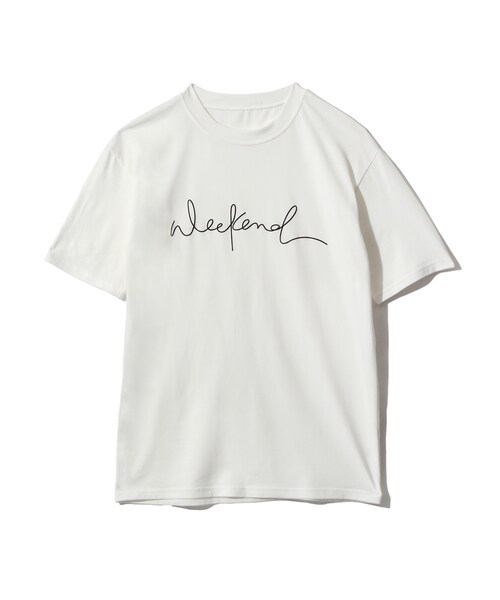 GRL（グレイル）の「筆記体ロゴTシャツ（Tシャツ/カットソー・レディース・ホワイト/ブラック/ベージュ・F）」の2枚目の写真