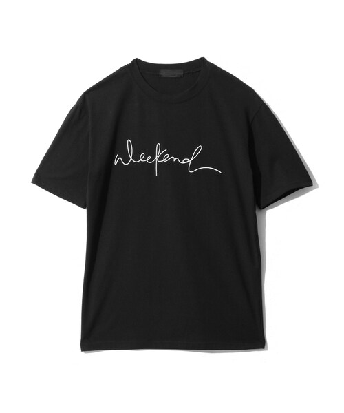 GRL（グレイル）の「筆記体ロゴTシャツ（Tシャツ/カットソー・レディース・ホワイト/ブラック/ベージュ・F）」の3枚目の写真