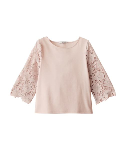 GRL（グレイル）の「レーススリーブトップス（シャツ/ブラウス・レディース・オフホワイト/ブラック/ピンク・M）」の3枚目の写真