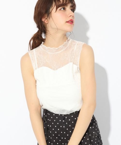 Heather（ヘザー）の「レース＊ハイネックタンクトップ（）」 - WEAR