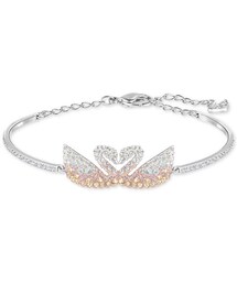 SWAROVSKI | Swarovski Silver-Tone Colored Crystal Swans Bangle Bracelet(ブレスレット)