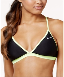 【新品】Nike スポーツ用水着 XL ピンク/ブラック 2023 SP SU 新商品 】NIKE SWIM フィットニュービー ロゴテープ