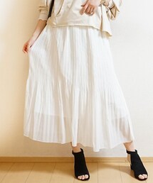 Tiffee SELECT | 消しプリーツチュールロングスカート(スカート)