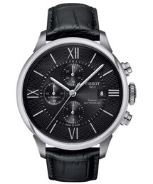 TISSOT | TISSOT Chemin Des Tourelles Automatic Chronograph Leather Strap Watch, 44mm(アナログ腕時計)