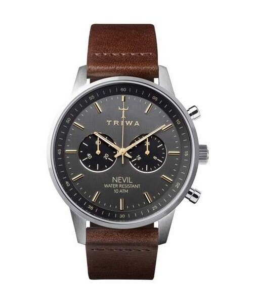 Triwa（トリワ）の「TRIWA Nevil Chronograph Leather Strap Watch, 42mm（アナログ腕時計