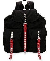 PRADA | Prada Black Nylon Messenger Back with Studding(バックパック/リュック)