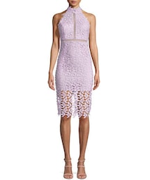 Bardot | Bardot Gemma Sleeveless Halter Lace-Guipure Cocktail Dress(ワンピース)