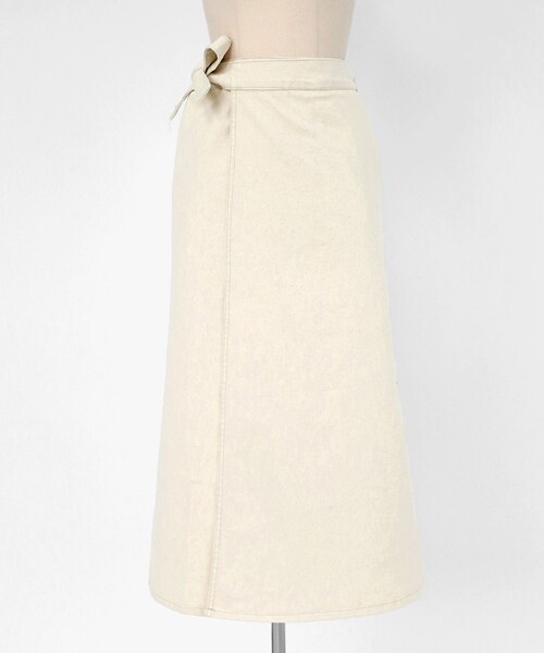 DHOLIC（ディーホリック）の「コットンラップロングスカート（デニムスカート・レディース・ブルー/ホワイト・FREE）」の2枚目の写真