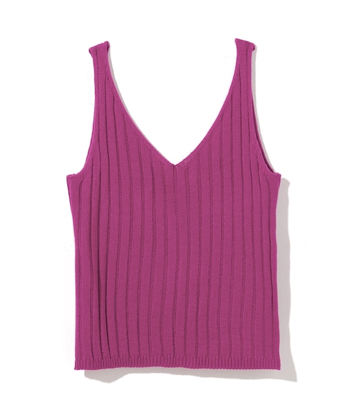 GRL（グレイル）の「リブニットキャミソール（キャミソール・レディース・ブルー/ブラック/レッド/ベージュ/からし/ピンク/ネイビー/ラベンダー/キャメル/ダークオレンジ/グレープ/モカ・M）」の8枚目の写真