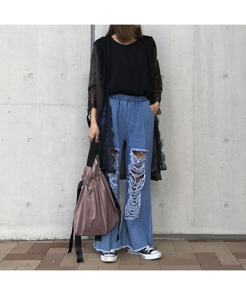 copine(コピン)の「ヴィンテージサテンレース付きガウン(4color)【クリックポスト対象商品】(カーディガン/ボレロ・レディース・その他)」の5枚目の写真