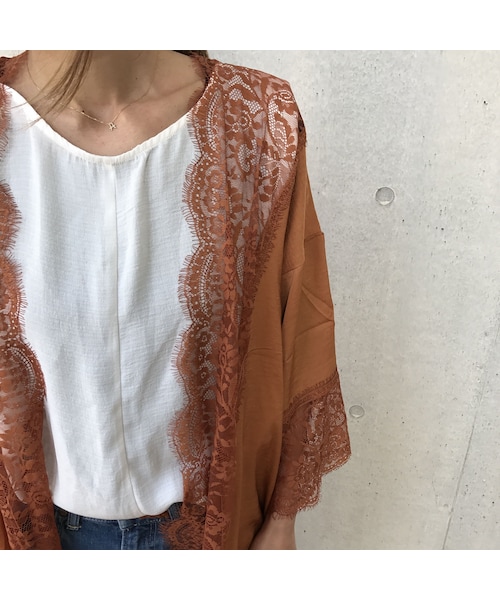 copine(コピン)の「ヴィンテージサテンレース付きガウン(4color)【クリックポスト対象商品】(カーディガン/ボレロ・レディース・その他)」の12枚目の写真