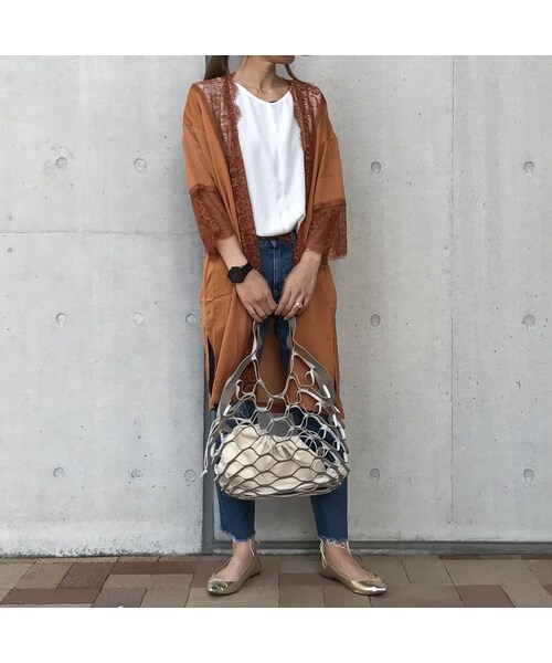 copine(コピン)の「ヴィンテージサテンレース付きガウン(4color)【クリックポスト対象商品】(カーディガン/ボレロ・レディース・その他)」の6枚目の写真