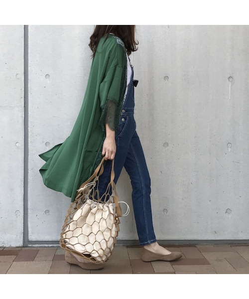 copine(コピン)の「ヴィンテージサテンレース付きガウン(4color)【クリックポスト対象商品】(カーディガン/ボレロ・レディース・その他)」の4枚目の写真