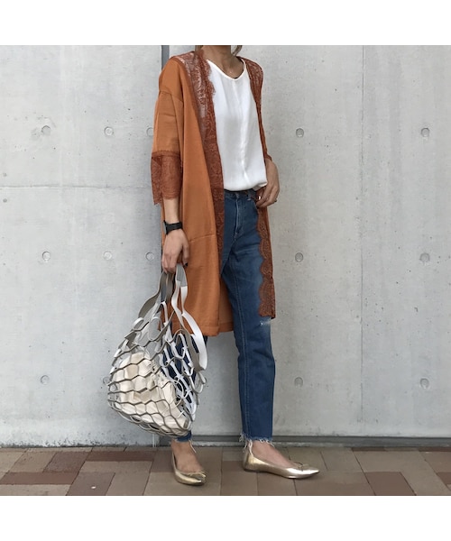 copine(コピン)の「ヴィンテージサテンレース付きガウン(4color)【クリックポスト対象商品】(カーディガン/ボレロ・レディース・その他)」の1枚目の写真