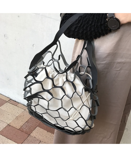 copine(コピン)の「再入荷!フェイクレザーネットバッグ(3color)(ハンドバッグ・レディース・その他)」の10枚目の写真