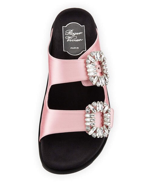 Roger vivier ♪ Slidy Strass Buckle スライドサンダル Roger Vivier ROGER VIVIER ロジェヴィヴィエ フラットサンダル