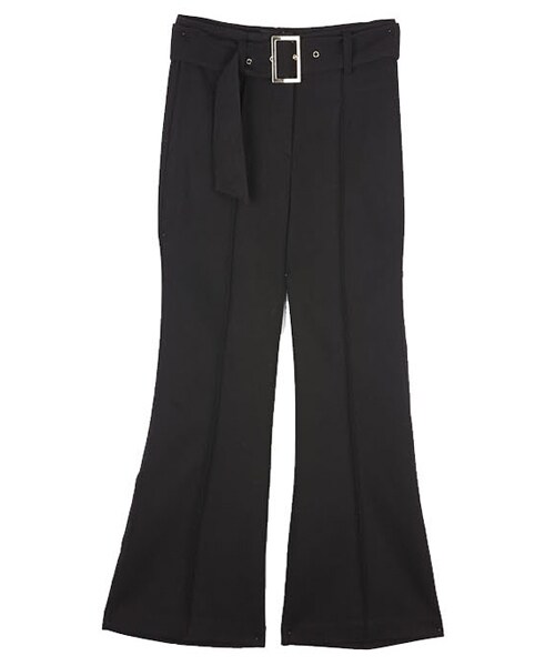 DINT（ディント）の「ビビスリムピンタックスレックスパンツ（ベルトset）（スラックス・レディース・블루/화이트/블랙/핑크・S/M）」の3枚目の写真