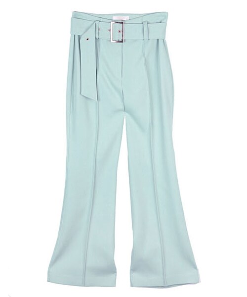 DINT（ディント）の「ビビスリムピンタックスレックスパンツ（ベルトset）（スラックス・レディース・블루/화이트/블랙/핑크・S/M）」の4枚目の写真