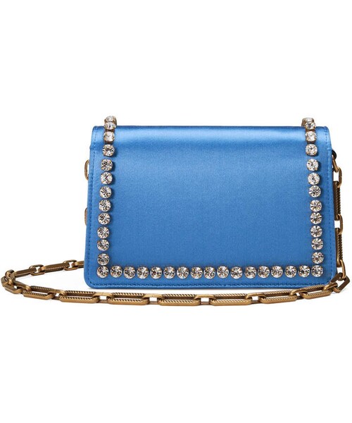 GUCCI（グッチ）の「Gucci Broadway Satin Bee Shoulder Bag（ショルダーバッグ・レディース・Yellow/Blue・One Size）」の3枚目の写真